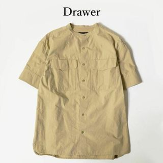 ドゥロワー(Drawer)のドゥロワー Drawer シャツ ベージュ コットンサファリシャツ サイズ36(シャツ/ブラウス(半袖/袖なし))