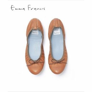 Emma Francis 神戸牛レザー ラウンドトゥ フラット バレエシューズ(バレエシューズ)