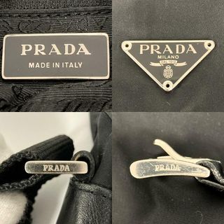 美品 PRADA プラダ ショルダーバッグ 斜め掛け バッグ トライアングルロゴ ブラック 黒 ナイロン レディース メンズ ファッション BT0173 USED