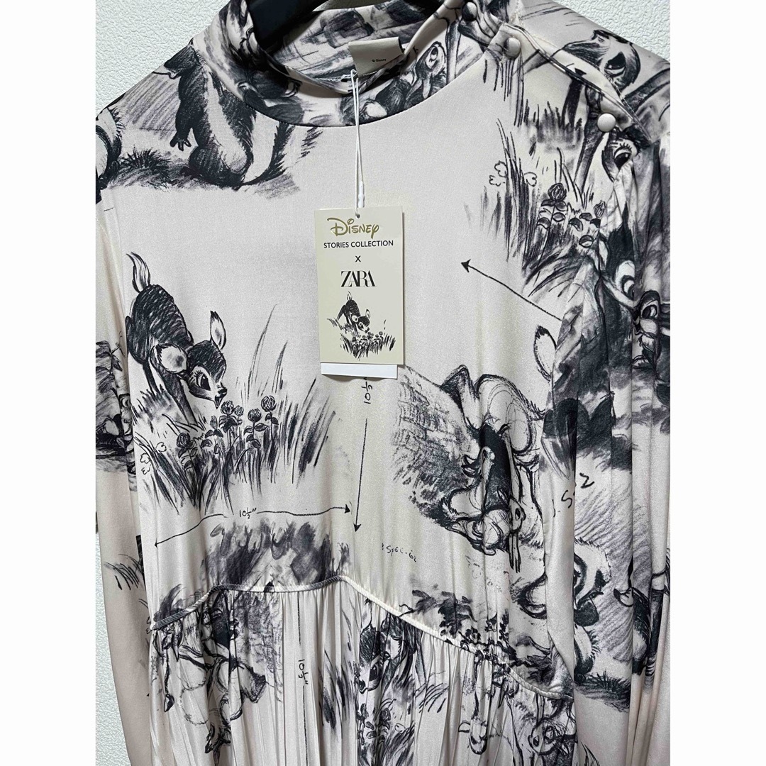 ZARA ディズニーコラボ 新品タグ付き バンビ ロング ワンピース