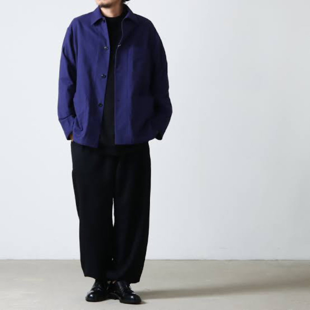 【22AW】COMOLI　コットンネル ワークジャケット Loyal Blue