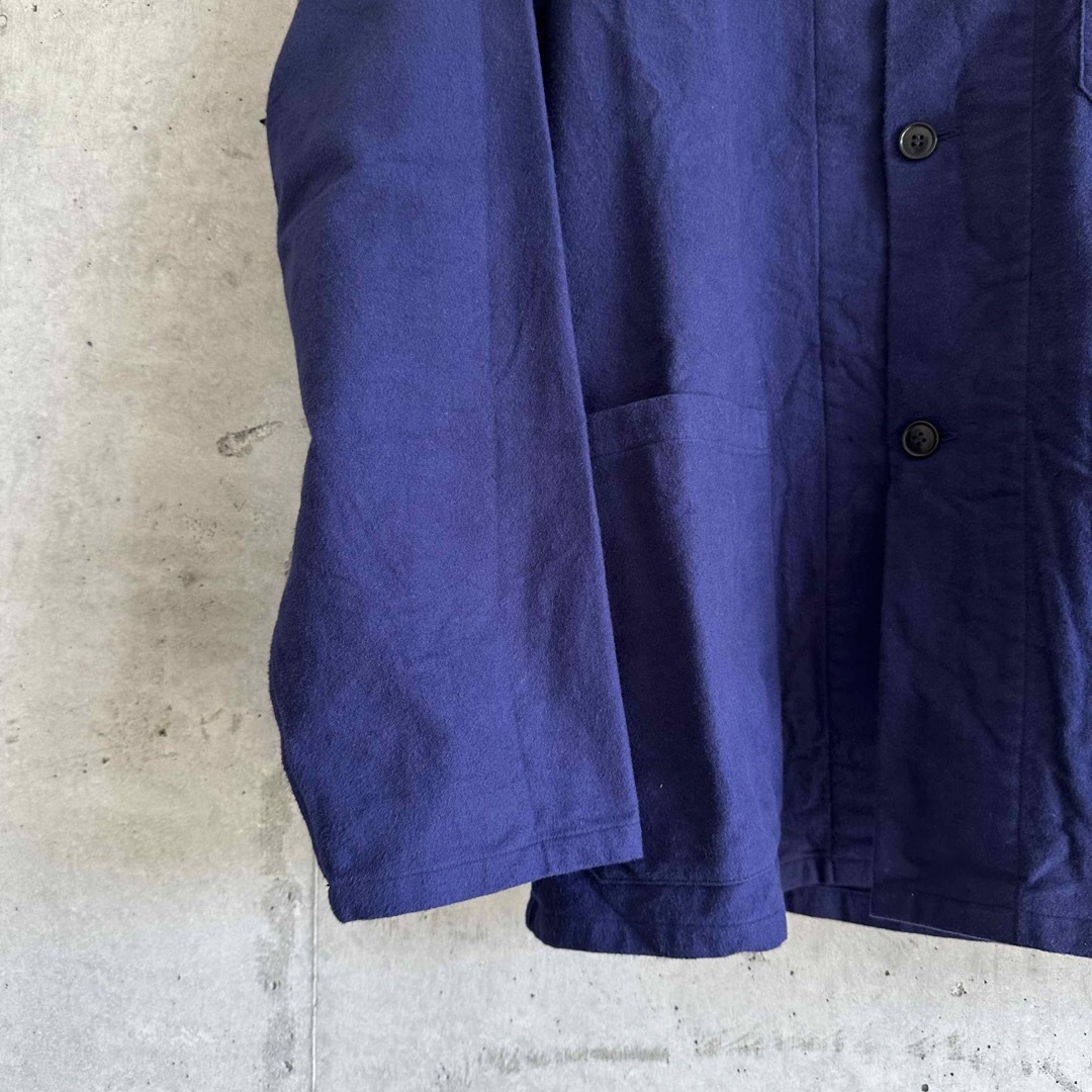 【22AW】COMOLI　コットンネル ワークジャケット Loyal Blue