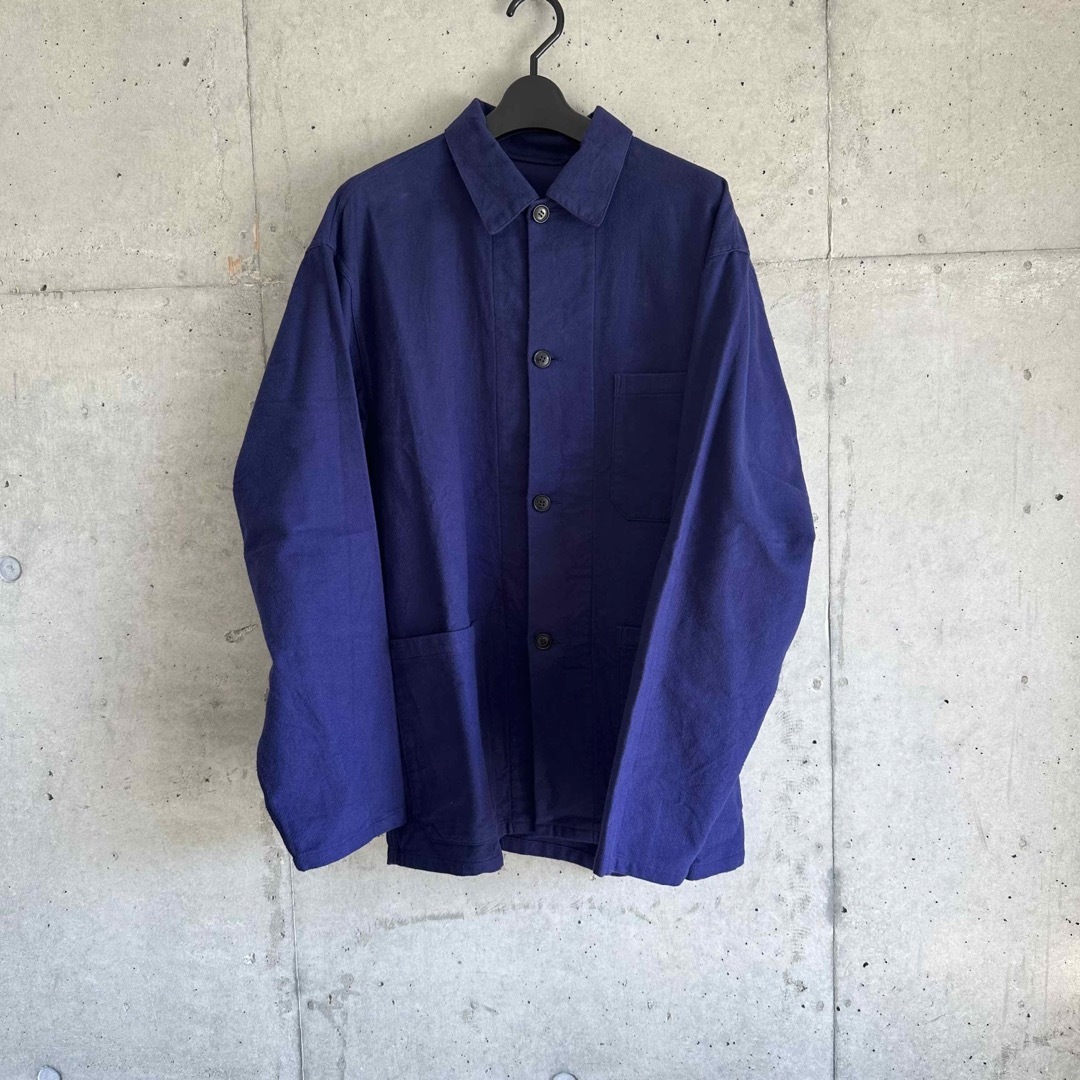 【22AW】COMOLI　コットンネル ワークジャケット Loyal Blue