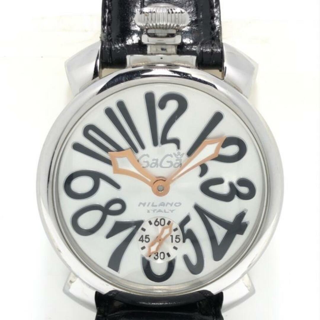 ガガミラノ 腕時計 マヌアーレ48 メンズ 白