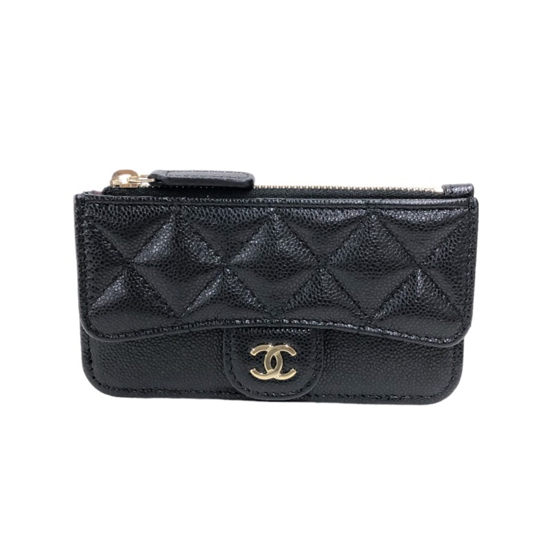 シャネル CHANEL クラシックカードホルダー AP2570  ブラック ゴールド金具 キャビアスキン レディース カードケース