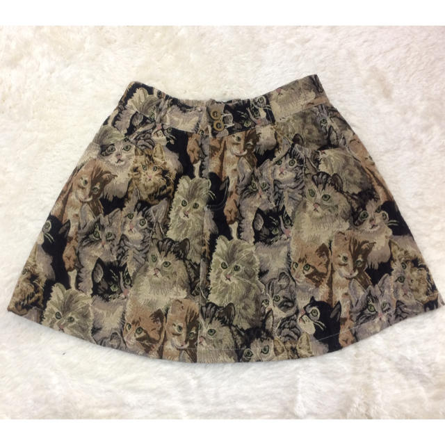 猫柄スカート  レディースのスカート(ミニスカート)の商品写真