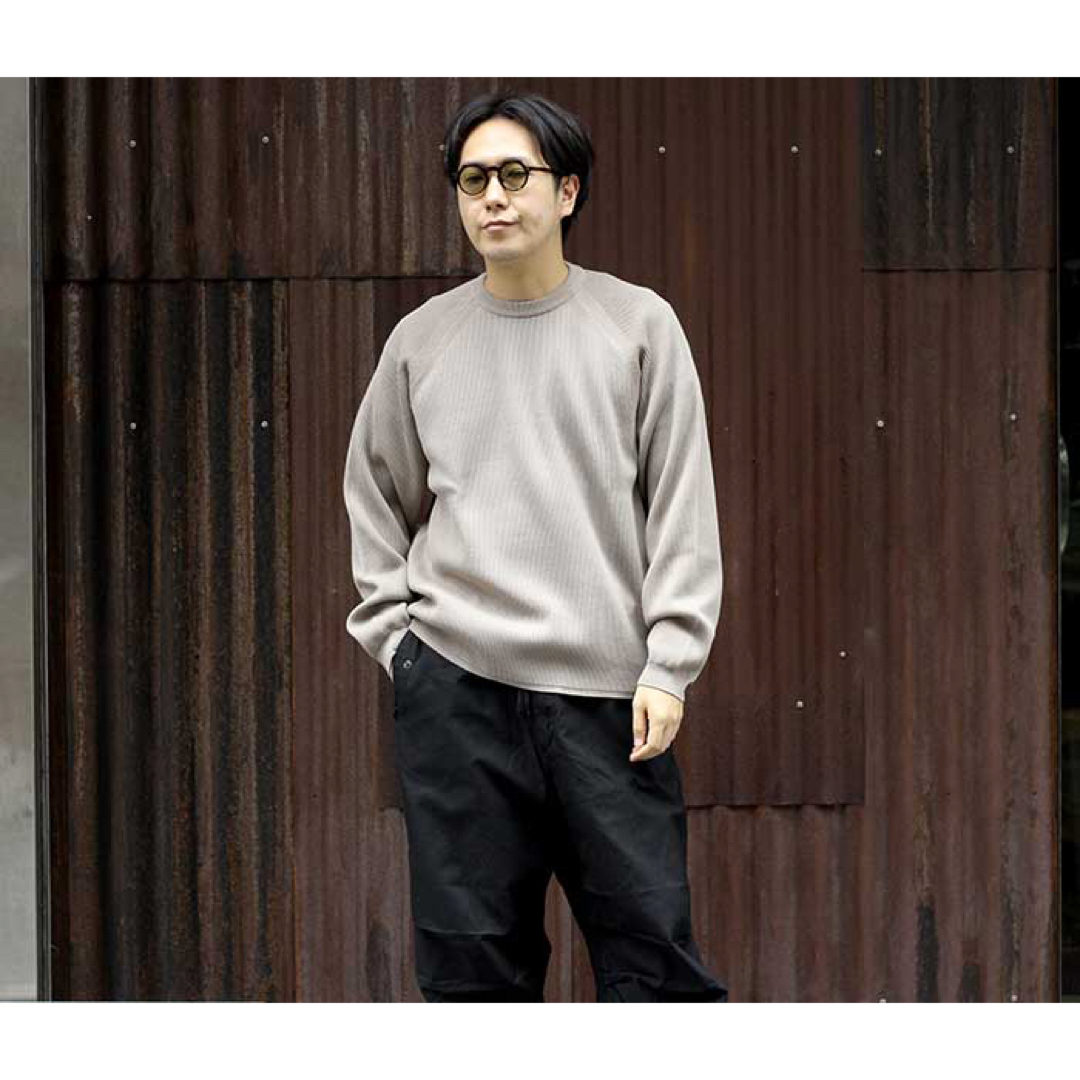 BATONER(バトナー)の【新品】Batoner EXTRA HARD TWIST WOOL CREW メンズのトップス(ニット/セーター)の商品写真