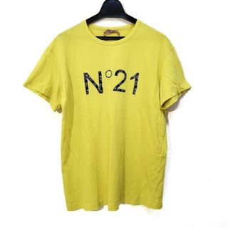 美品 N°21 ヌメロヴェントゥーノ VENICE BEACH 22S-G141-4123 プリントレース Tシャツ ベージュ M コットン他 レディース AY4165A20