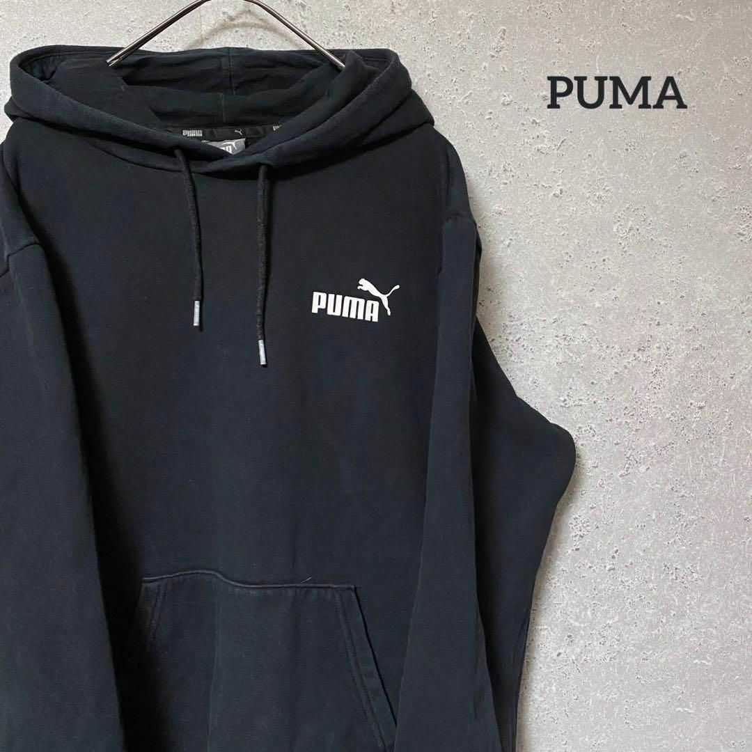 PUMA プーマ パーカー ワンポイント プリント プルオーバー スポーツ M