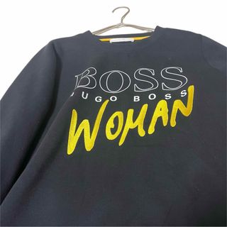 【美品】HUGO BOSS ヒューゴボス　ブラック　現行モデル　トレーナー　XS