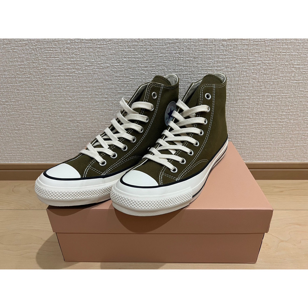 CONVERSE(コンバース)の27.5cm オリーブ　Addict CHUCK TAYLOR HI カーキ メンズの靴/シューズ(スニーカー)の商品写真