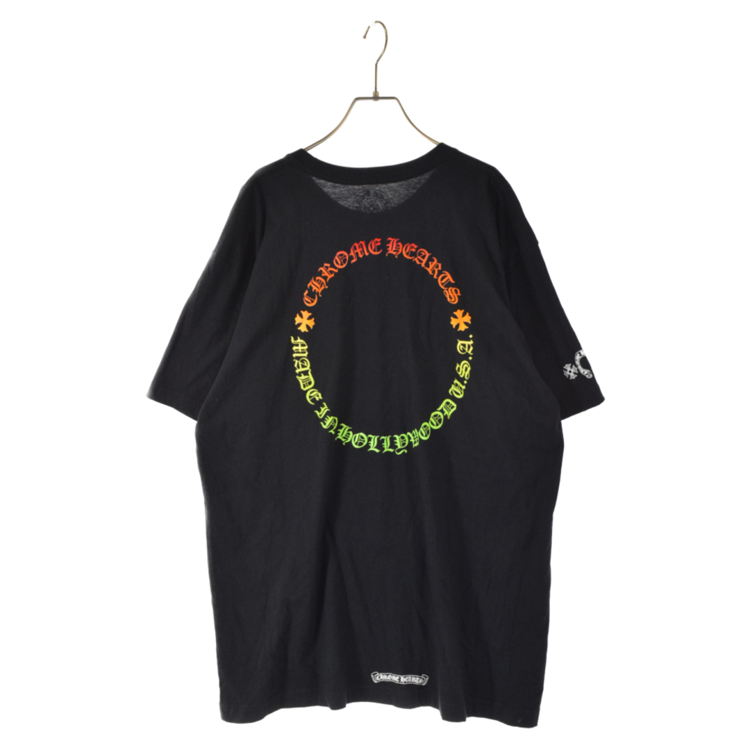 615センチ肩幅CHROME HEARTS クロムハーツ Gradient Floral T-shirt グラデーション フローラル ホースシュー プリント 半袖Tシャツ カットソー ブラック