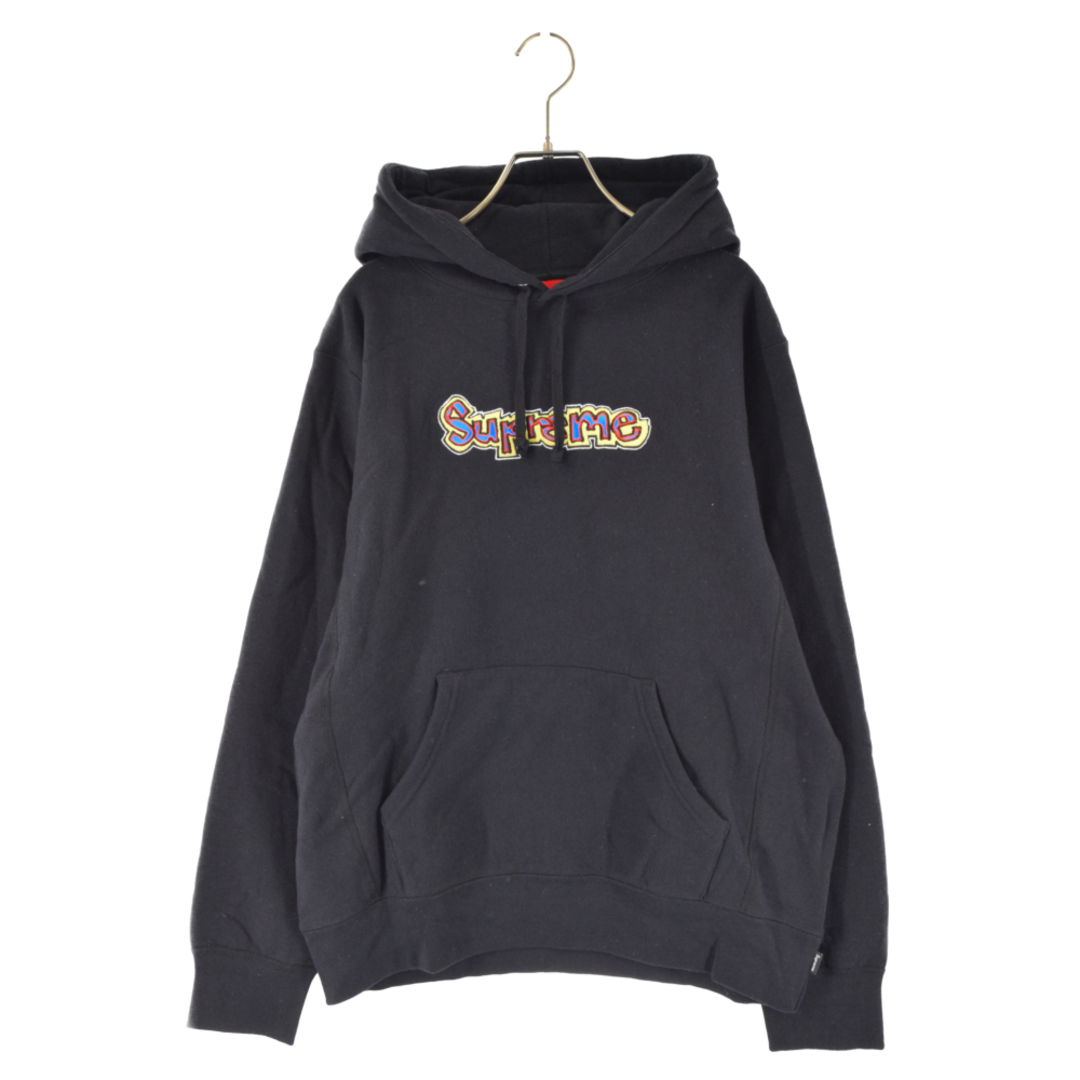 SUPREME シュプリーム 18SS GonzLogoHooded SweatShirt ゴンズ 刺繍ロゴプルオーバーパーカー ブラック