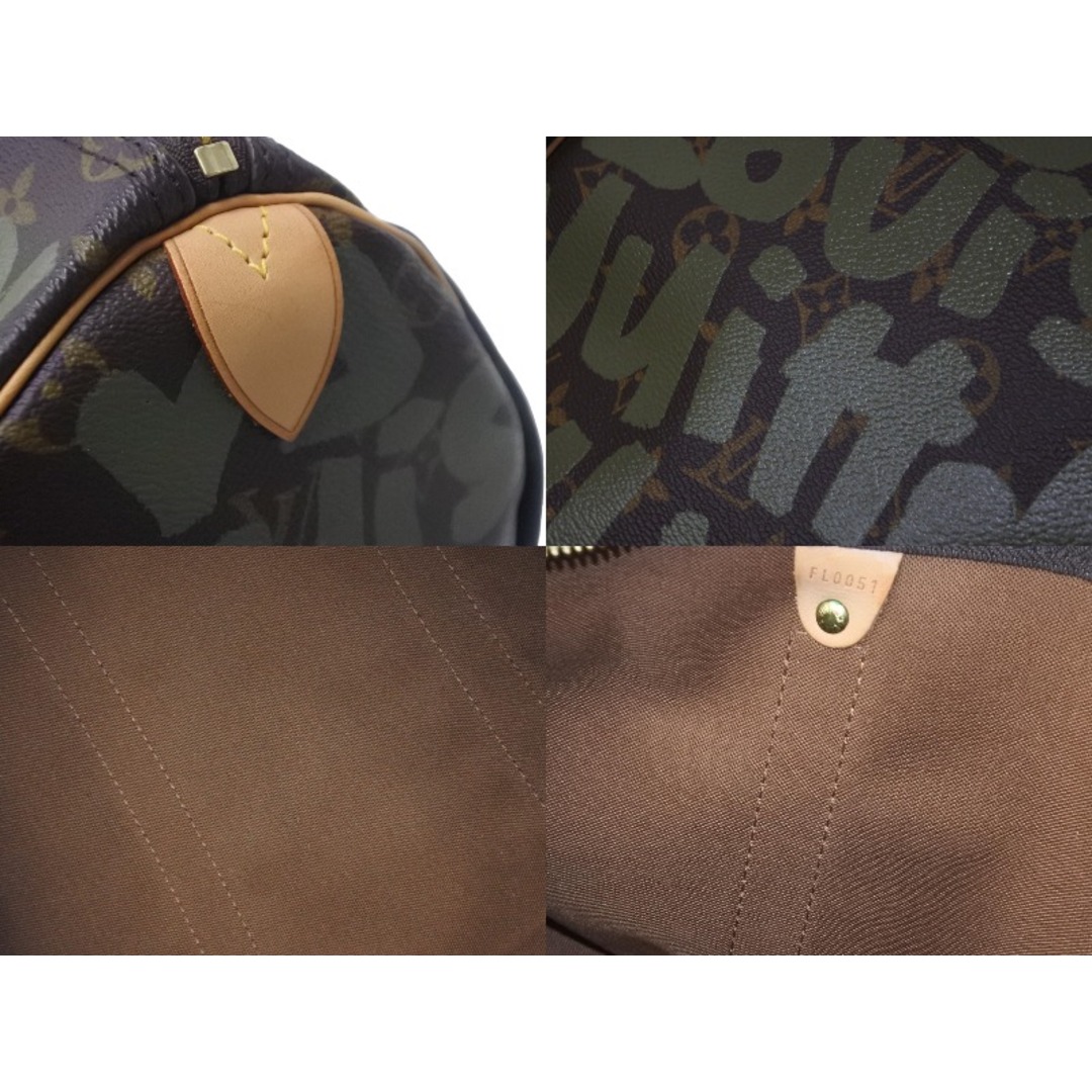 LOUIS VUITTON ルイヴィトン ボストンバッグ M92197 モノグラムグラフィティ キーポル50 ブラウン ゴールド金具 良品 56297