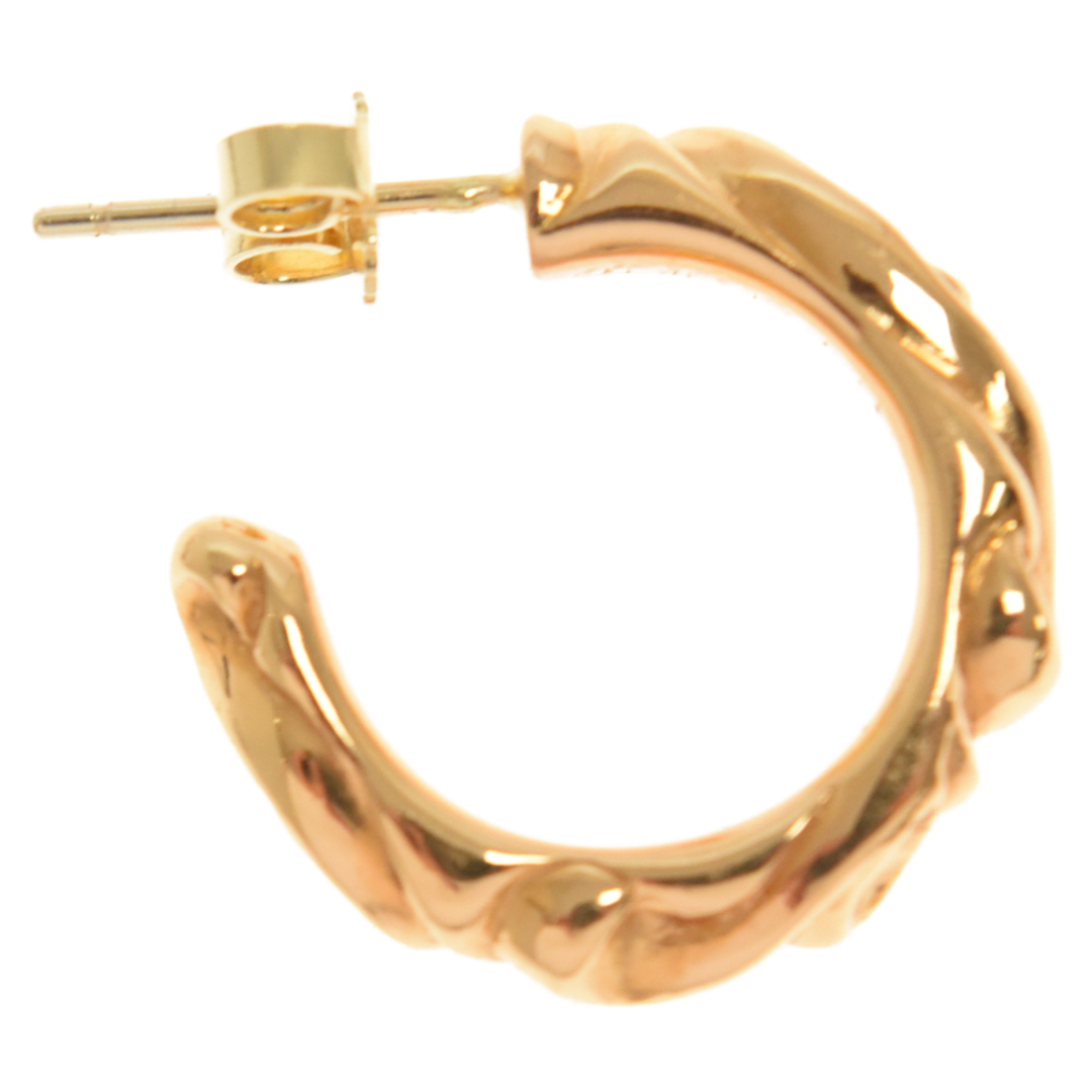 CHROME HEARTS クロムハーツ 22K HOOP SCROOL 1/22Kスクロールフープ ゴールド 国内ギャランティ付き CHROME HEARTS クロムハーツ 22K HOOP SCROOL 1/22Kスクロールフープ ゴールド 国内ギャランティ付き