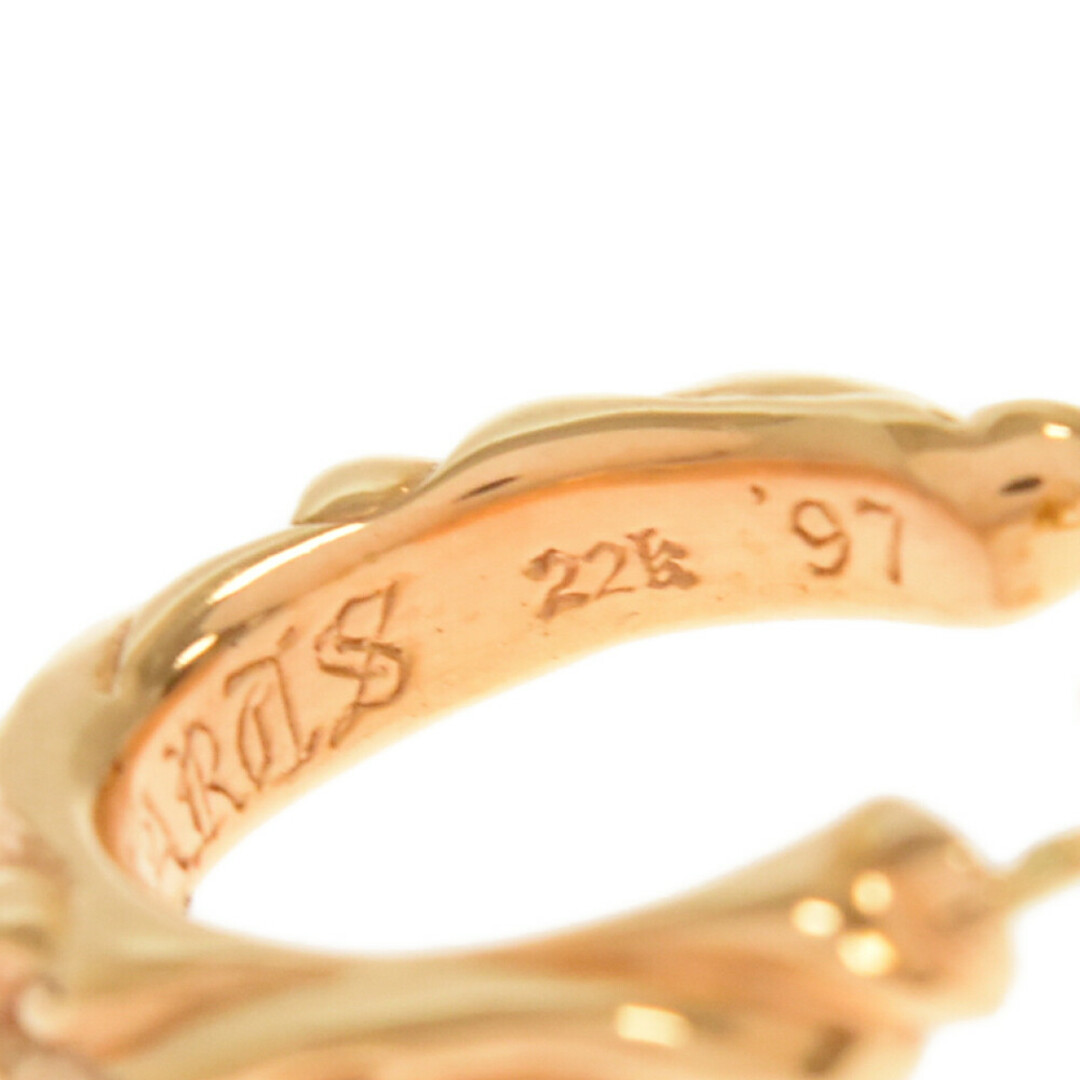 CHROME HEARTS クロムハーツ 22K HOOP SCROOL 1/22Kスクロールフープ ゴールド 国内ギャランティ付き CHROME HEARTS クロムハーツ 22K HOOP SCROOL 1/22Kスクロールフープ ゴールド 国内ギャランティ付き