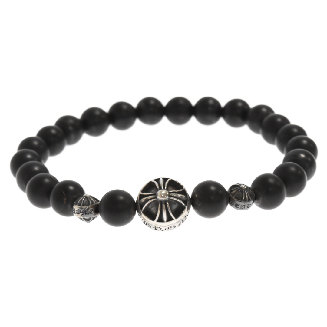 CHROME HEARTS クロムハーツ 8mm BEAD ビーズブレスレット シルバー/ブラック