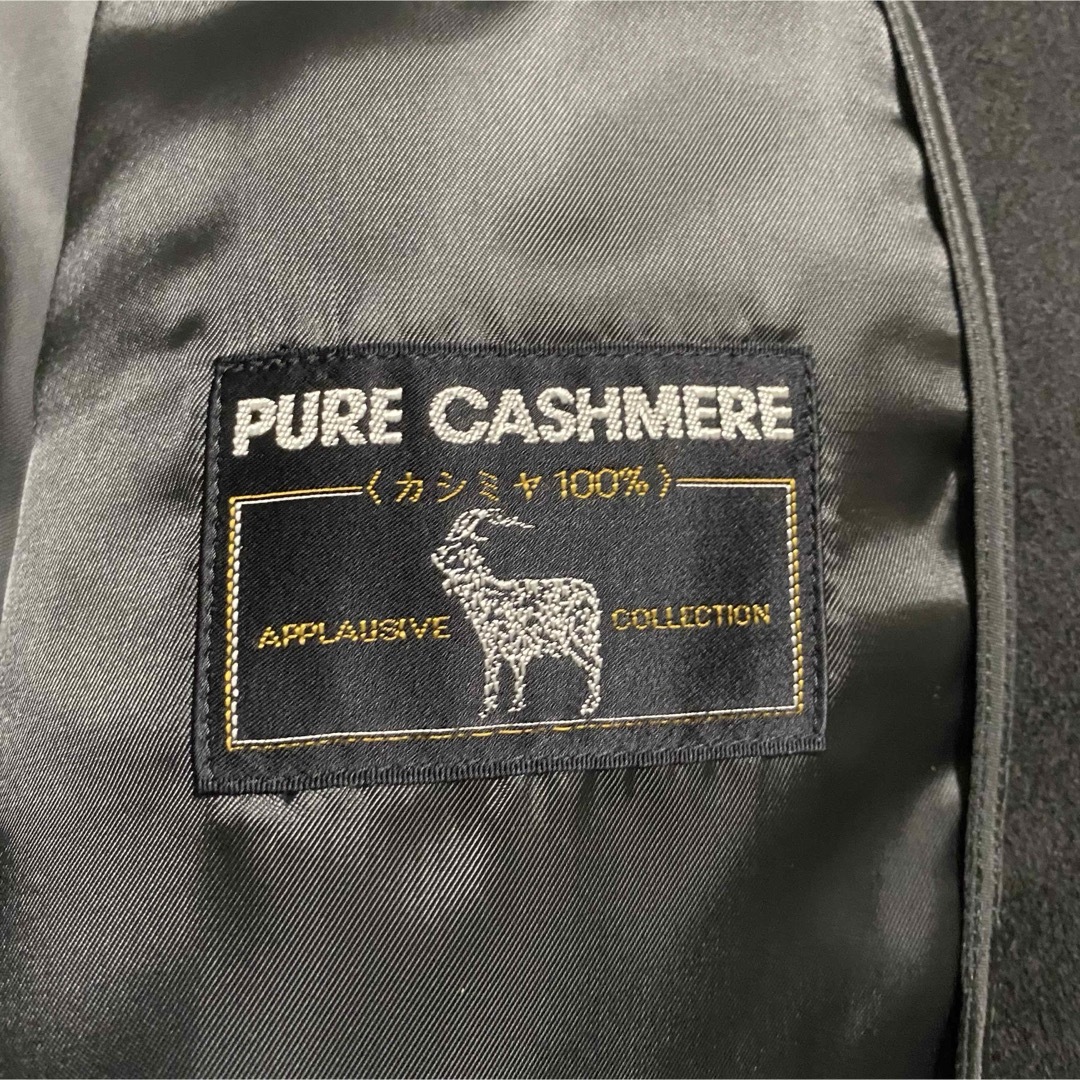 極美品】Pure Cashmere カシミヤ100% ブラック ロングコートの通販 by ...