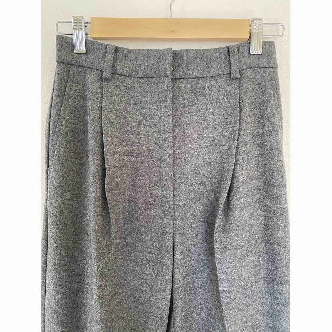 CLANE  WOOL LINE TUCK PANTS