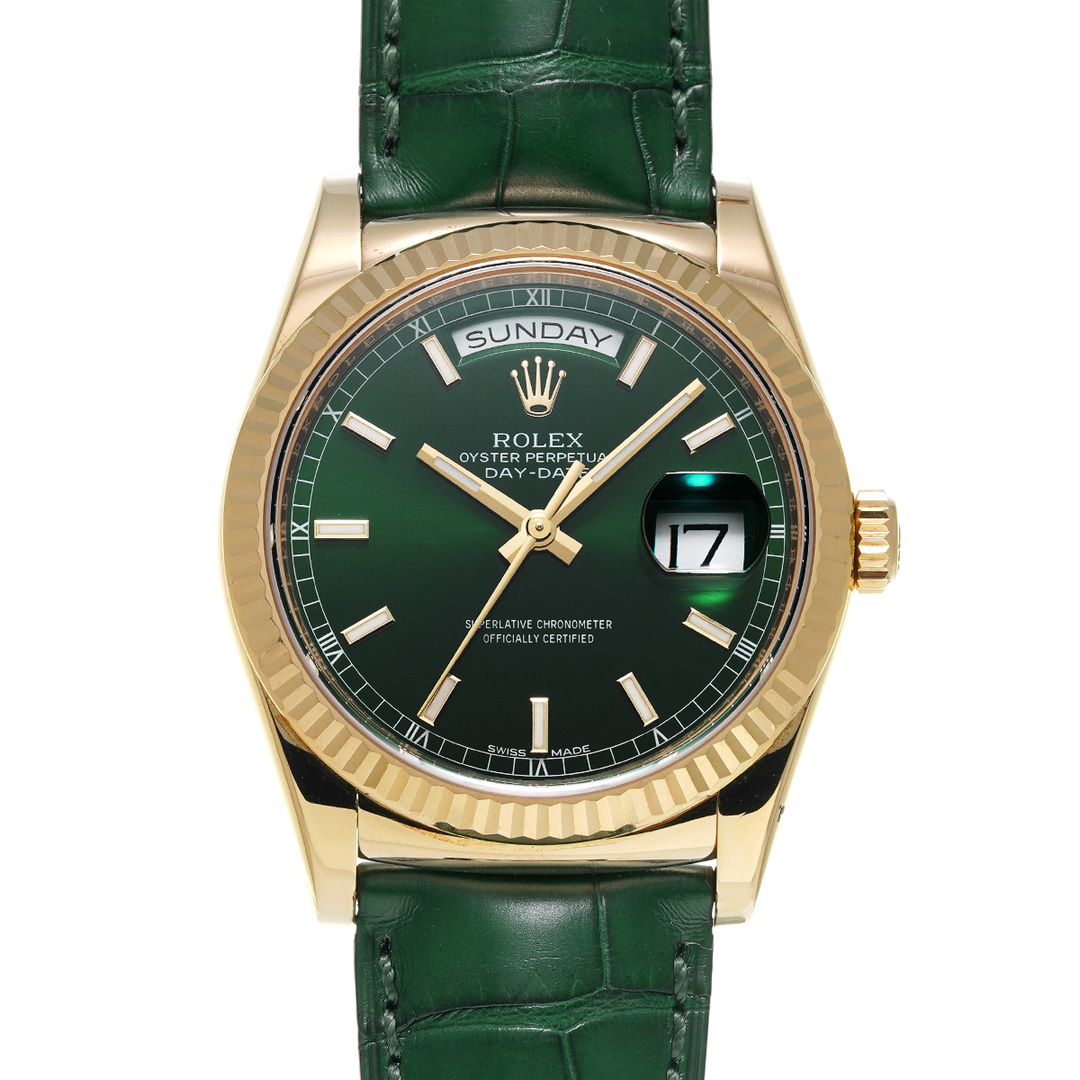 ROLEX(ロレックス)の中古 ロレックス ROLEX 118138 ランダムシリアル グリーン メンズ 腕時計 メンズの時計(腕時計(アナログ))の商品写真