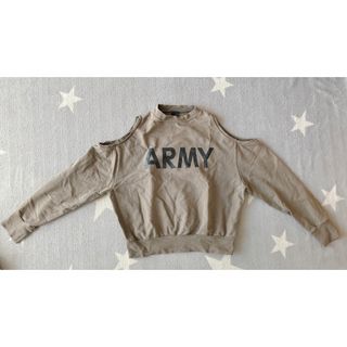 マウジー(moussy)のレディース moussy 肩あき スウェット トレーナー Army ARMY(トレーナー/スウェット)