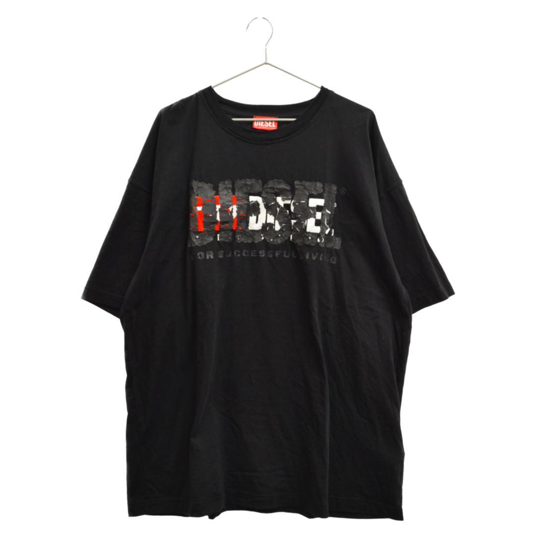 DIESEL ディーゼル T-NABEL-M1 T-SHIRT フロントプリントクルーネック半袖Tシャツ ブラック A11777