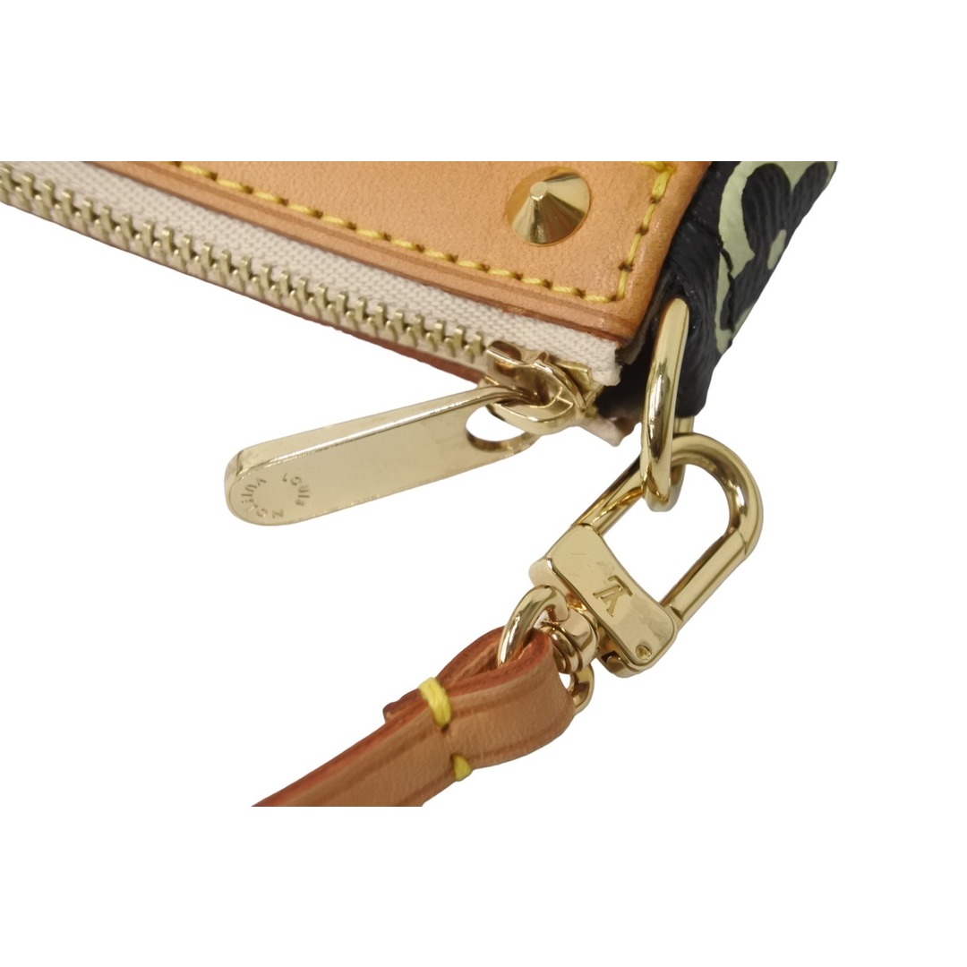 極美品 LOUIS VUITTON ルイヴィトン ハンドバッグ ポシェットアクセソワール モノグラム ノワール M92648 ゴールド金具  56179