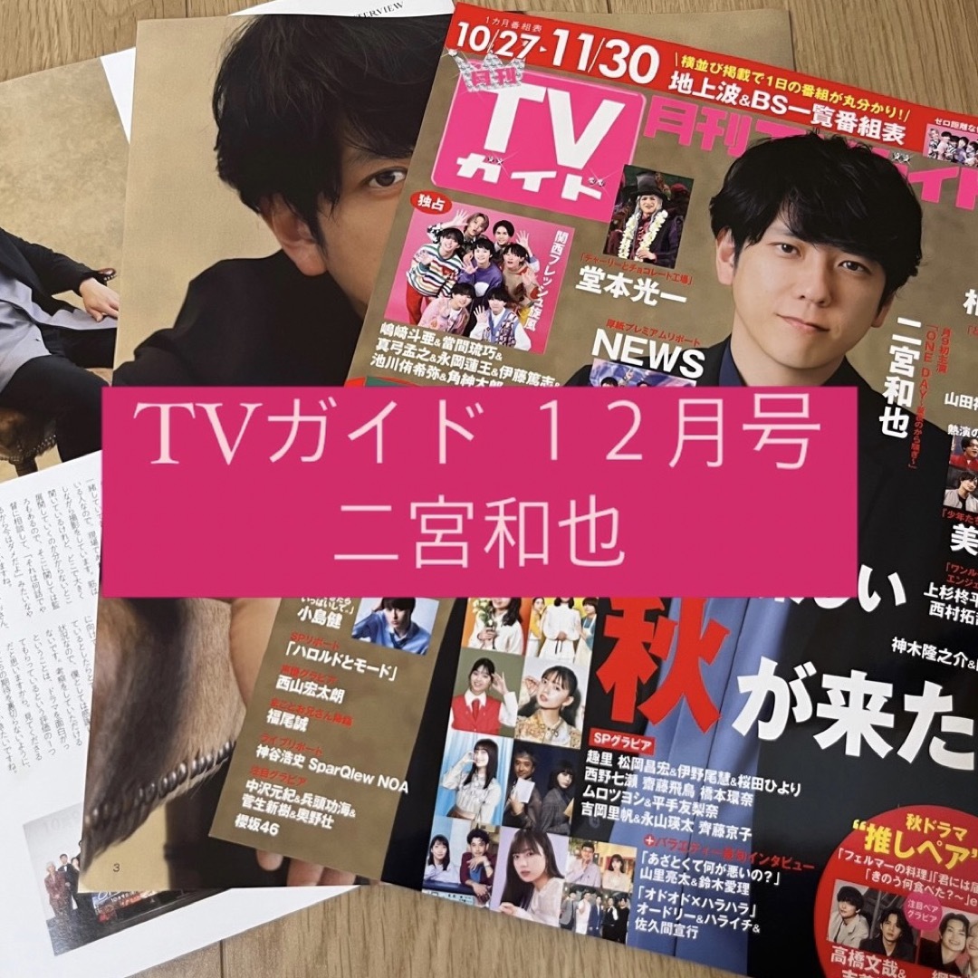 嵐(アラシ)の月刊 TVガイド 二宮和也 嵐 切り抜き 表紙 エンタメ/ホビーの雑誌(アート/エンタメ/ホビー)の商品写真