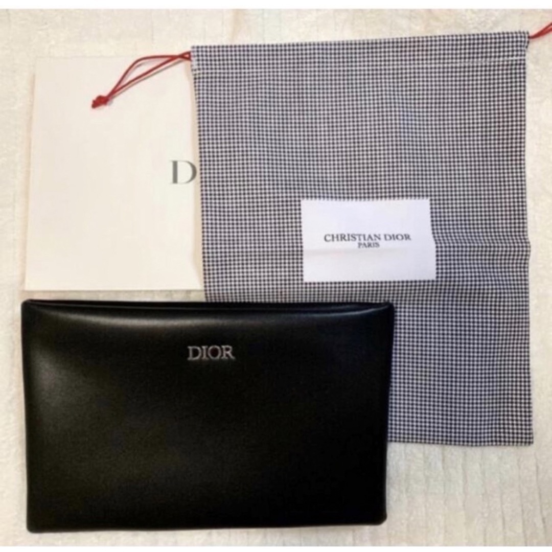 DIOR ノベルティ　レザーポーチ　千鳥巾着