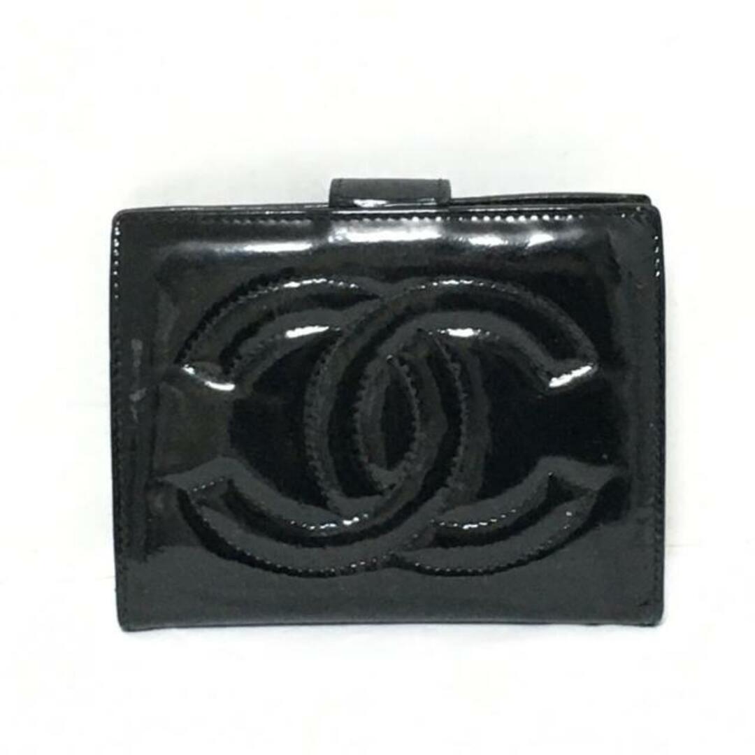 【美品】CHANELの黒の多機能二つ折り財布です