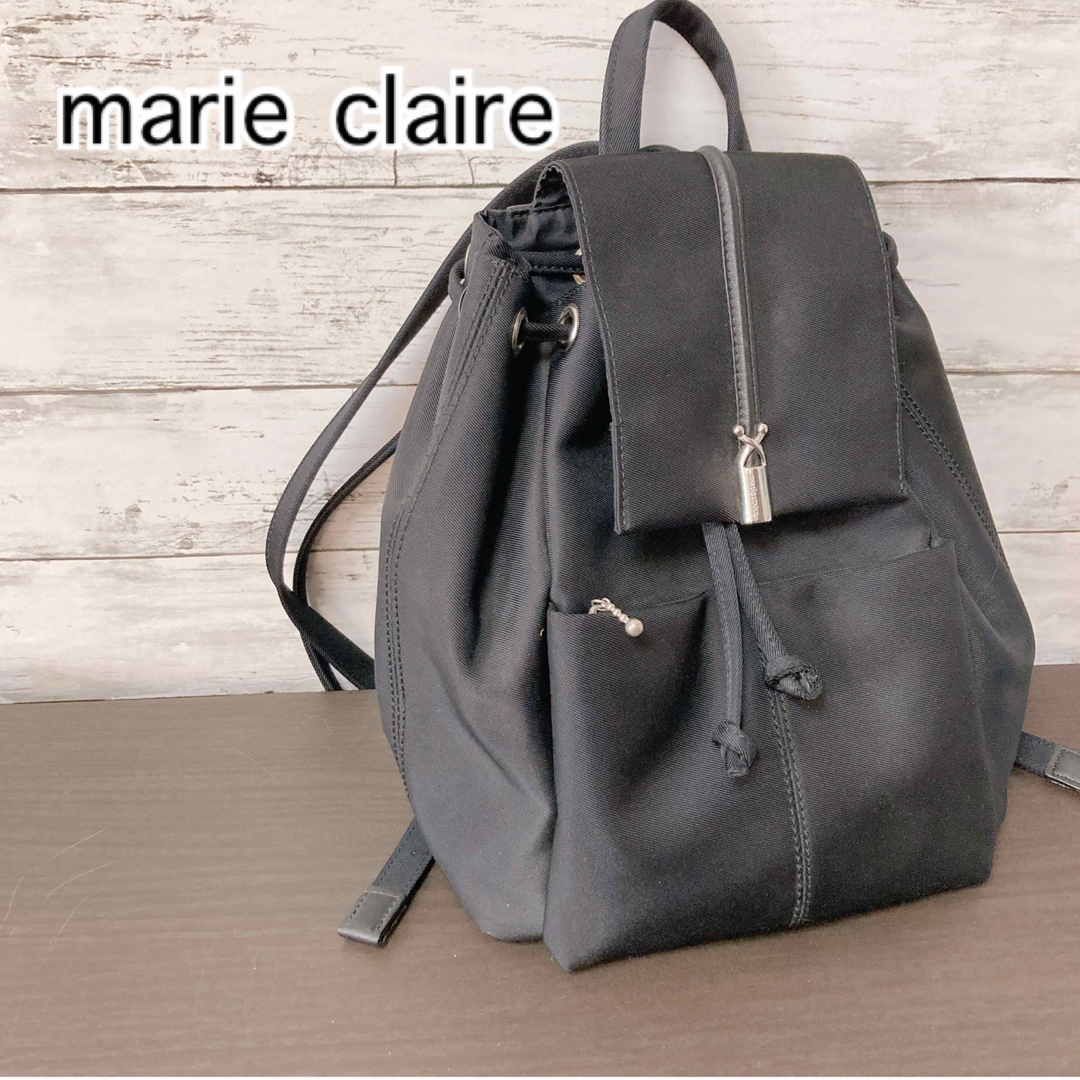 Marie Claire(マリクレール)の[marie claire]マリクレール　ミニリュック　黒　ブラック レディースのバッグ(リュック/バックパック)の商品写真