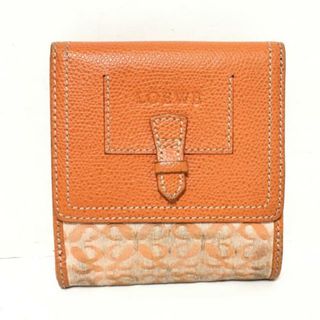 LOEWE(ロエベ) 二つ折り財布　革　オレンジ系