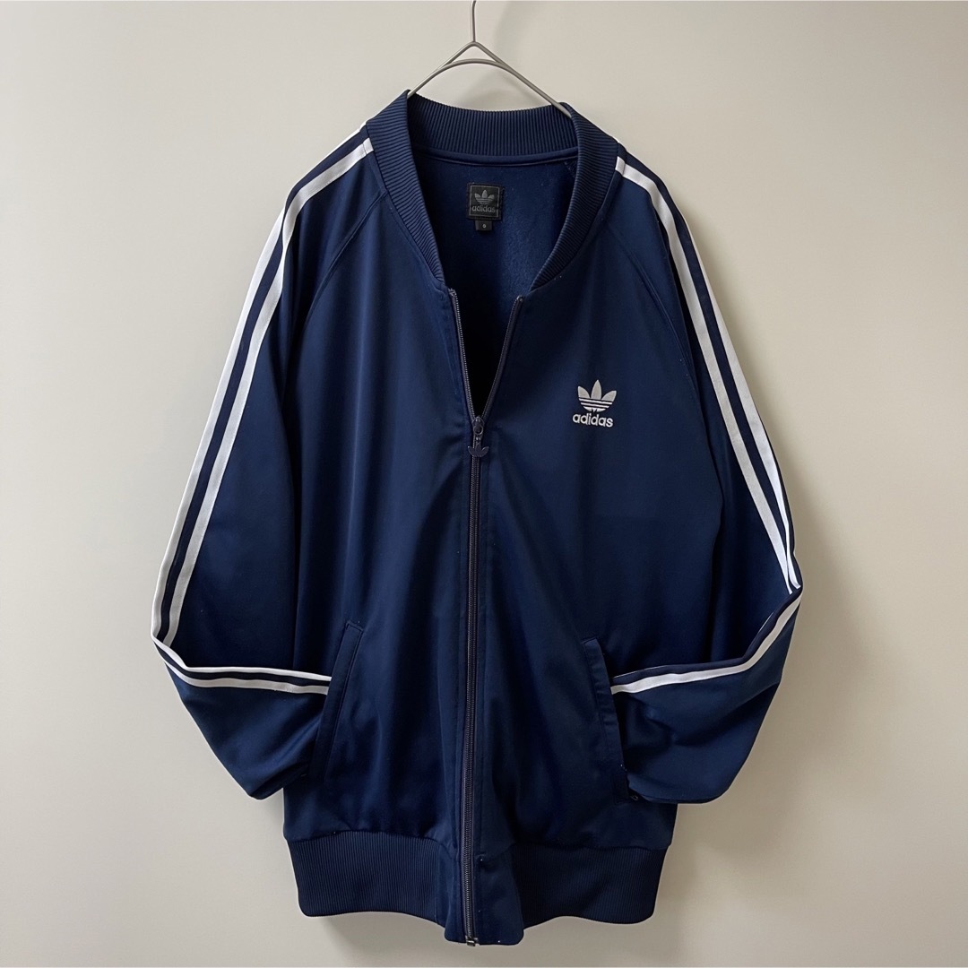 XL 90s】アディダス刺繍トラックジャケット古着ジャージ ネイビービンテージ紺 XL 90s】アディダス刺繍トラックジャケット古着ジャージ ネイビービンテージ紺
