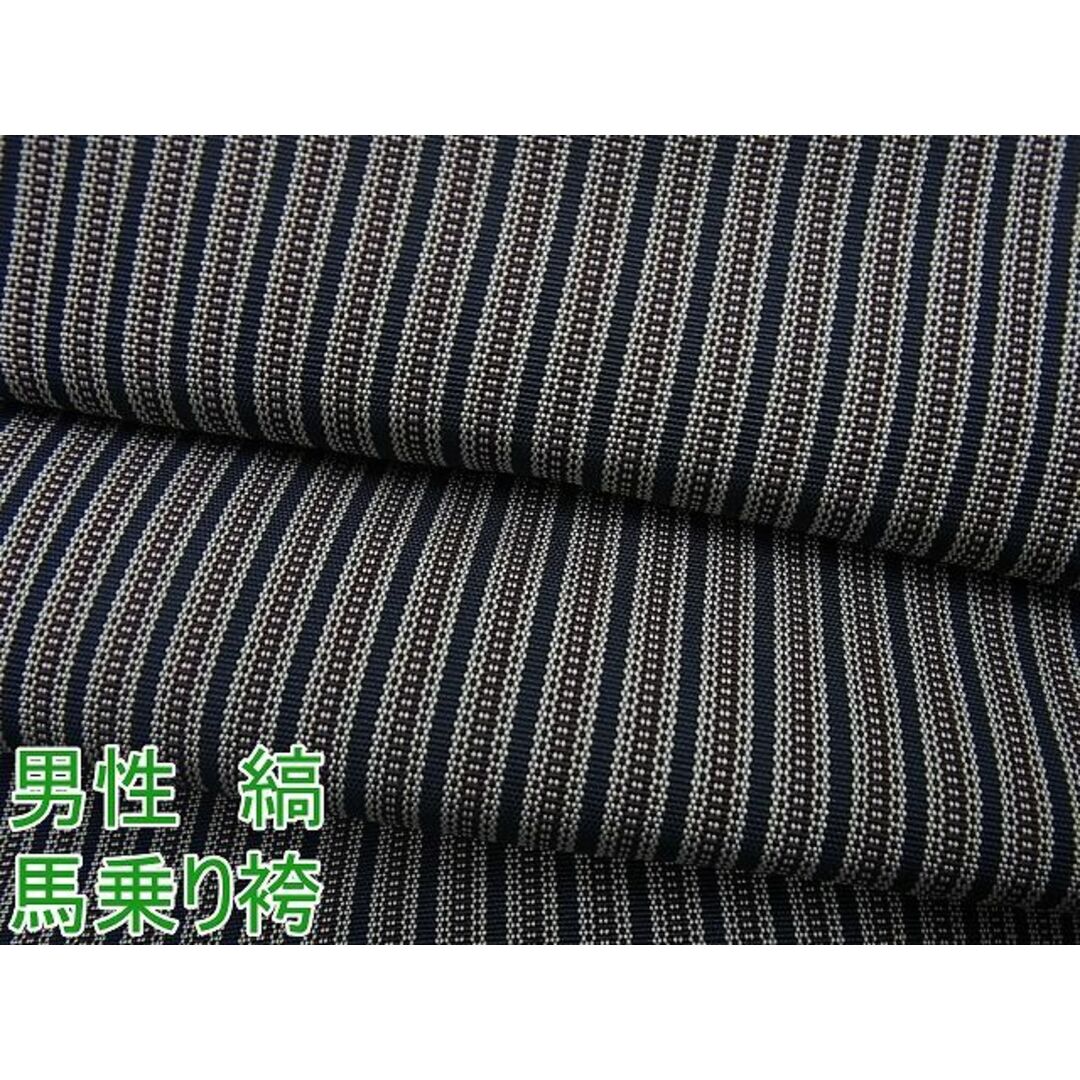 平和屋1■極上　男性　馬乗り袴　縞　逸品3s5082