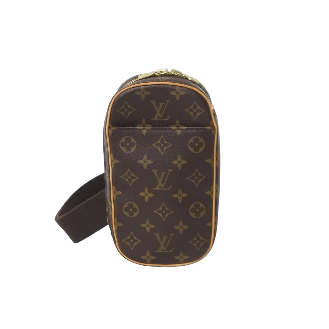 LOUIS VUITTON ルイヴィトン ショルダーバッグ ポシェットガンジュ モノグラム M51870 ブラウン ゴールド金具 美品  56157