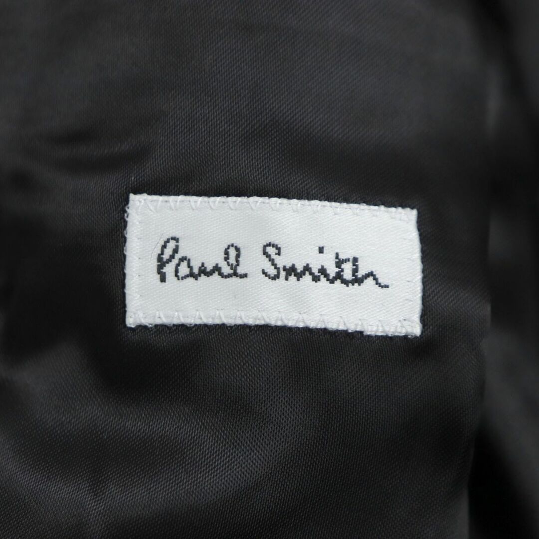 未使用品▼Paul Smith ポールスミス 648K 織柄 アンゴラ×モヘア混 中綿 チェスターコート ダークグレー M メンズ 日本製 正規品