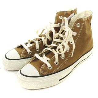 コンバース(CONVERSE)のコンバース オールスター フード テキスタイル ハイ スニーカー 茶 24.5(スニーカー)