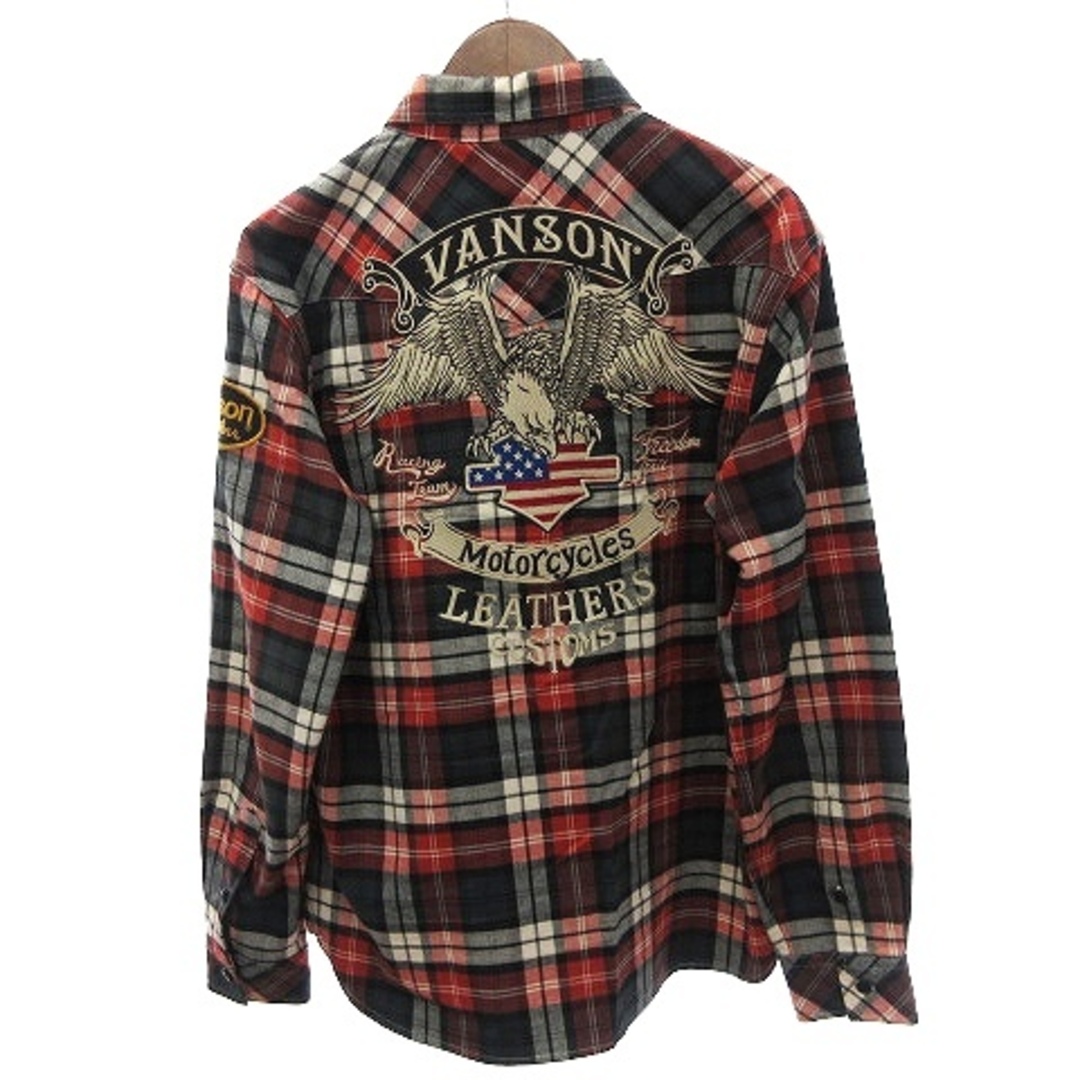 VANSON　チェックシャツ ネルシャツ　Lサイズ