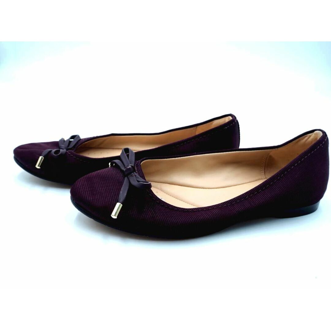 clarks クラークス リボン フラット パンプス size36(23cm)/紫 ■■ レディース