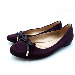 clarks パープル　チャンキーパンプス