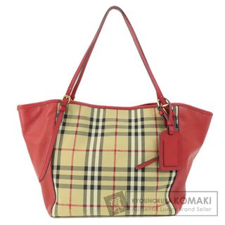 バーバリー(BURBERRY)のBURBERRY ノバチェック トートバッグ キャンバス レザー レディース(トートバッグ)