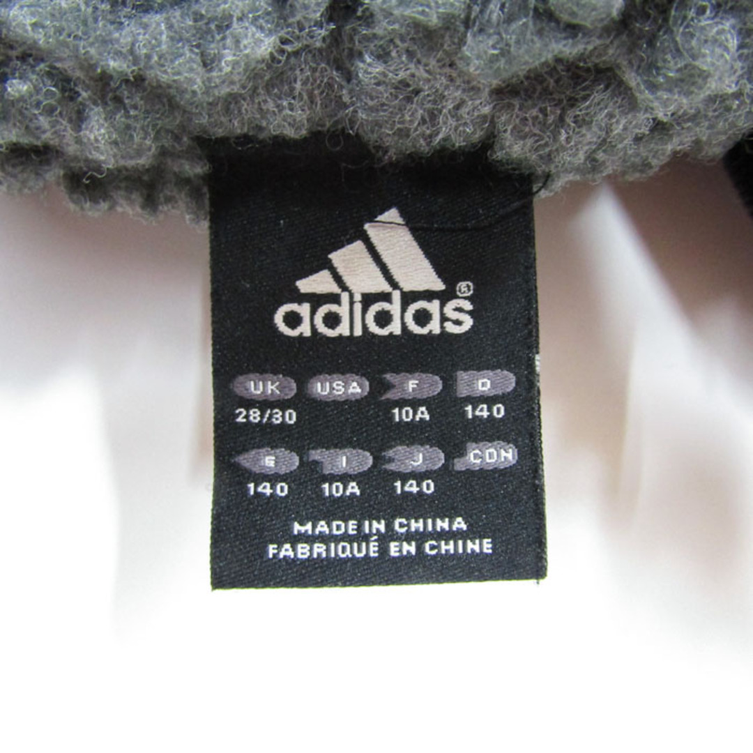 adidas(アディダス)のアディダス ナイロンジャケット ベンチコート ボア アウター キッズ 男の子用 140サイズ ブラック adidas キッズ/ベビー/マタニティのキッズ服女の子用(90cm~)(ジャケット/上着)の商品写真