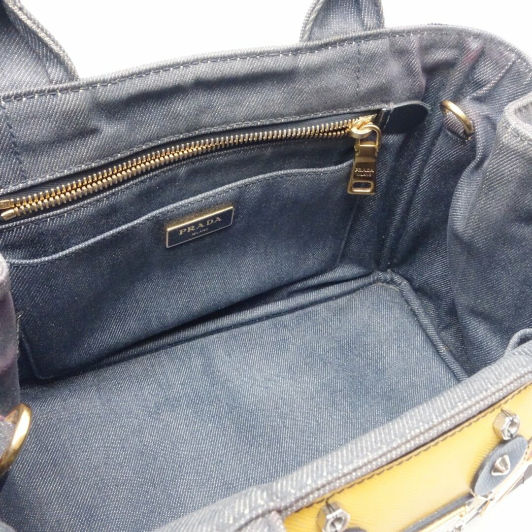 PRADA - PRADA プラダ カナパ ロボット 1BG439 2Wayバッグ デニム BLU