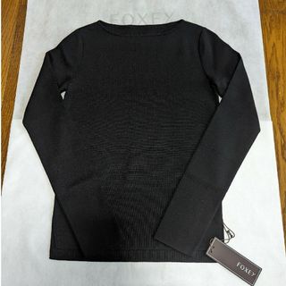 フォクシー(FOXEY)の【新品】フォクシー Knit Top "Audrey" ブラックブラック 38(ニット/セーター)