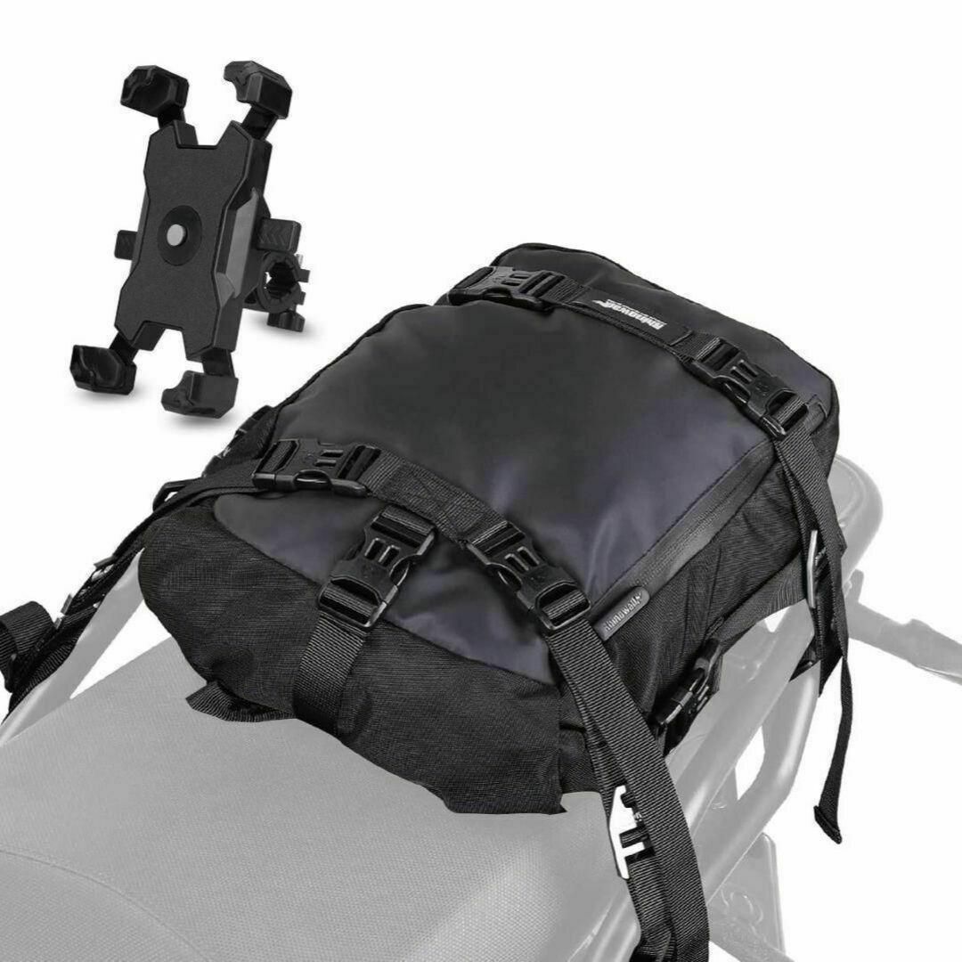ツーリングバッグ 10L 可変式 バイク キャンプ シートバッグ 黒 多機能