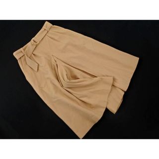 anatelier アナトリエ ウール混 ベルト付き ワイド クロップド パンツ size38/ベージュ ◇■ レディース