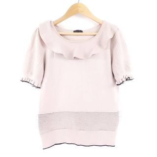 トゥービーシック(TO BE CHIC)の美品 TO BE CHIC トゥービーシック W5N05 431 12 ニット 1点 2(M) アセテート他 半袖 レディース AN314A21 (その他)