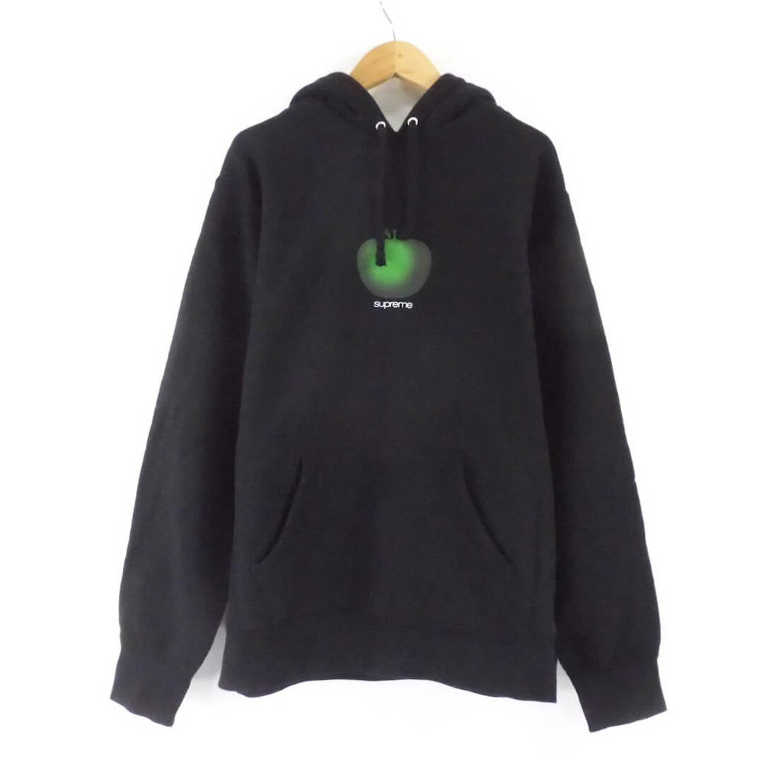 美品 Supreme シュプリーム APPLE HOODED SWEATSHIRT パーカー 1点 S コットン100％ プルオーバー フード アップルロゴ メンズ AM4817A75