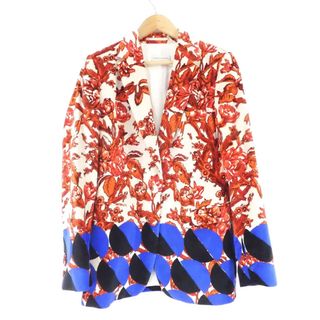 ドリスヴァンノッテン(DRIES VAN NOTEN)の美品 Dries Van Noten ドリスヴァンノッテン ベルベット ジャケット 1点 36 コットン 他 テーラード ブレザー フラワー 花柄 レディース AM4899W (ロングコート)