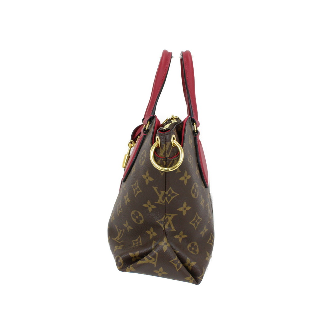 【箱・布袋あり】LOUIS VUITTON　ルイヴィトン　フラワージップドトートPM　M44350　ハンドバッグ　ショルダーバッグ　モノグラム　ブラウン×レッド系　レディース　ギフト　プレゼント包装可松前R56号店